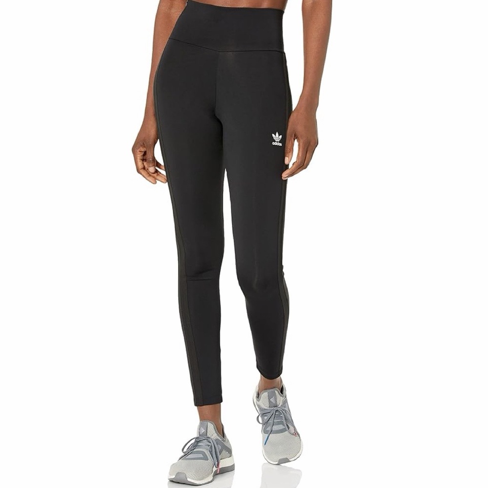 Adidas Originals Adicolor Tonal 3-Stripes Black Leggings L NWT